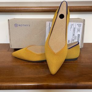 NEW Rothy’s The Point pointed-toe flats Marigold 8